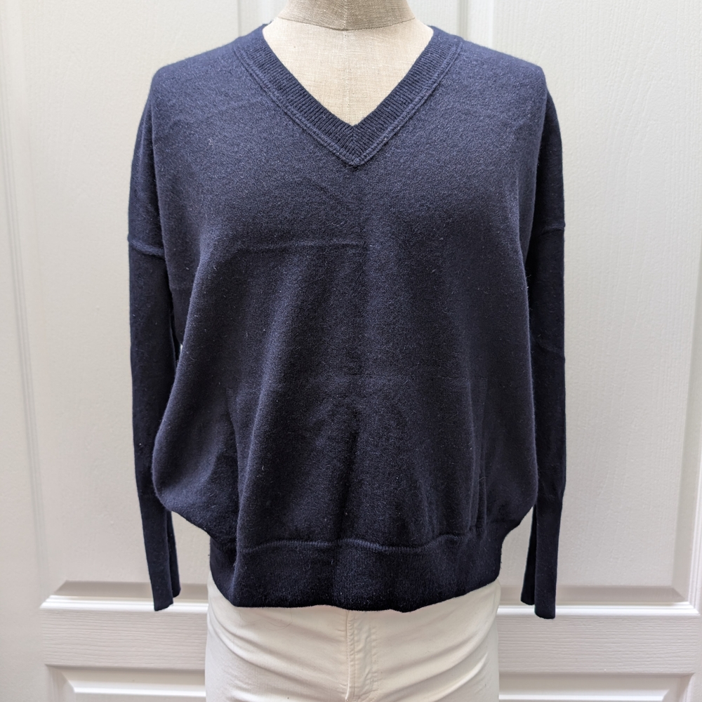 J. Crew Dark Blue Cashmere Sweater